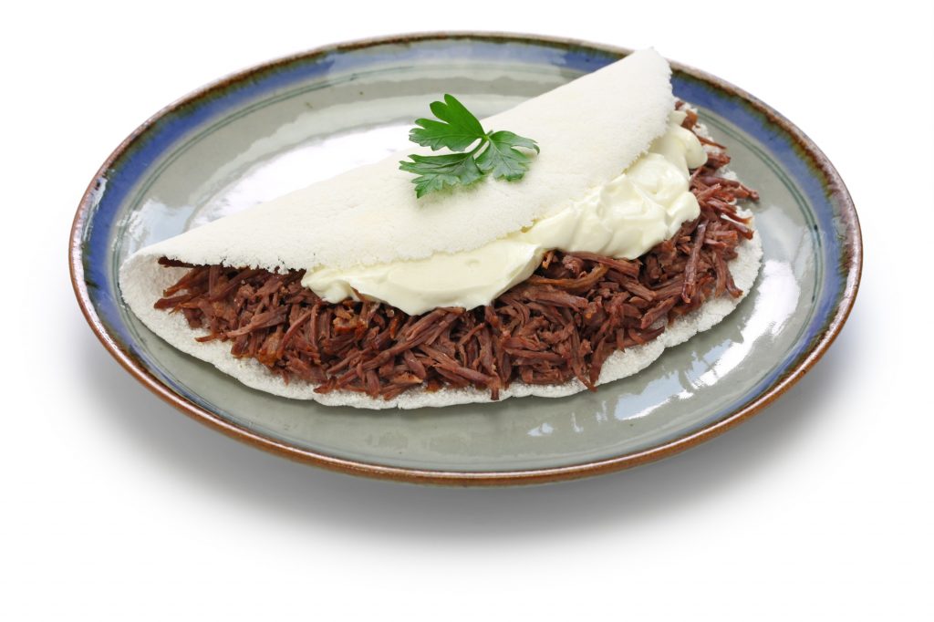 tapioca com carne seca